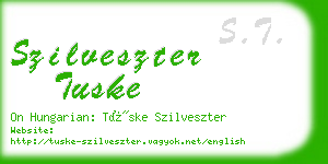 szilveszter tuske business card